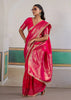 Princess Pink Woven Banarasi Satin Silk Saree