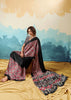 Jet Black Printed Satin Silk Saree