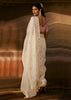 Off White Embroidered Designer Organza Saree