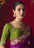 Berry Purple Designer Embroidered Saree