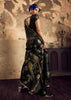 Jet Black Woven silk saree