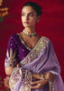 Lavender Purple Designer Embroidered Saree