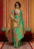 Green Purple Woven Banarasi Silk Saree