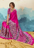 Princess Pink Printed Satin Silk Saree