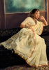 Cream Yellow Woven Cotton Silk Saree