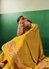 Golden Yellow Printed Satin Silk Saree