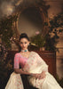 Pearl White Tissue Organza Designer Saree