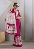 Beet Red Printed Satin Silk Saree