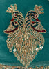 Sea Green Designer Organza Saree With Embroidered Blouse