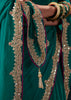 Rama Green Designer Silk Saree With Embroidered Blouse