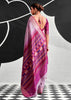 Lavender Purple Woven Linen Cotton Silk Saree