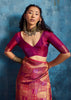Fuchsia Purple Banarasi Silk Saree