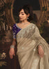 Champagne Beige Tissue Organza Designer Saree