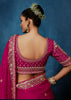 Princess Pink Embroidered Designer Tissue Saree