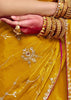 Mimosa Yellow Embroidered Designer Tissue Saree