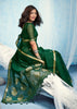 Hunter Green Woven Cotton Silk Saree