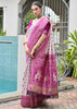 White & Magenta Woven Banarasi Patola Silk Saree