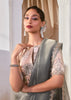 Powder Grey Designer Silk Saree