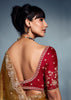 Golden Yellow Designer Silk Saree