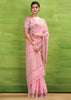Dusky Pink Woven Linen Silk Saree