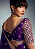 Imperial Purple Designer Silk Saree