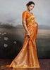 Jaffa Orange Woven Banarasi Silk Saree