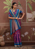 Orchid Purple Woven Banarasi Tussar Silk Saree