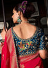 “Exclusive Offer” : Bridal Red Woven Embroidered Banarasi Silk Saree