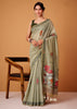 Sage Green Woven Cotton Saree