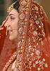 Rust Orange Embroidered Silk Bridal Lehenga With Double Dupatta