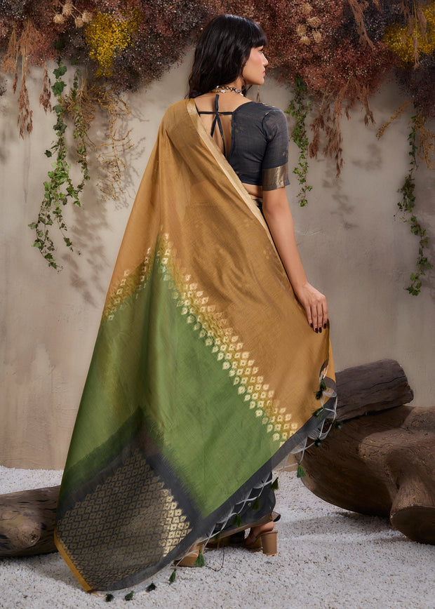Multicolor Woven Cotton Silk Saree