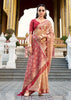 Sand Beige Woven Tissue Silk Saree