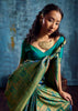 Cadmium Green Banarasi Silk Saree