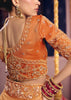 Saffron Orange Embroidered Tissue Designer Saree