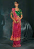 Raspberry Pink Embroidered Designer Tissue Saree