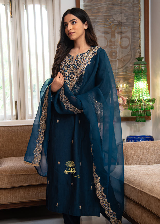 Teal Trellis Bloom Suit (10702043971777)