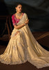 Cream Embroidered Kanjivaram Silk saree