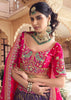 Purple And Pink Embroidered Designer Lehenga Set