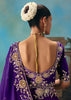 Royal Purple Embroidered Designer Saree