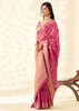 Dusky Pink Woven Linen Tissue Silk Saree