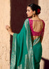 Arcadia Green Woven Crepe Georgette Saree