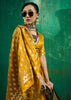Memosa Yellow Woven Banarasi Satin Silk Saree