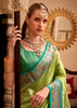 Lime Green Woven Banarasi Tissue Silk Saree