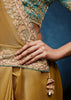 Misted Yellow Embroidered Designer Tissue Saree