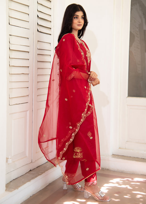 Ruby Red Embroidered Suit (10702044233921)