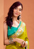 Lime Green Woven Banarasi Patola Silk Saree