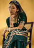 Bottle Green Woven Banarasi Satin Silk Saree