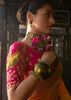 “Exclusive Offer” : Zinnia Orange Woven Embroidered Banarasi Silk Saree