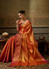 Burnt Orange Woven Kanjivaram Silk Saree