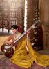 “Exclusive Offer” : Golden Yellow Woven Designer Embroidered Silk Saree With Contrast Blouse